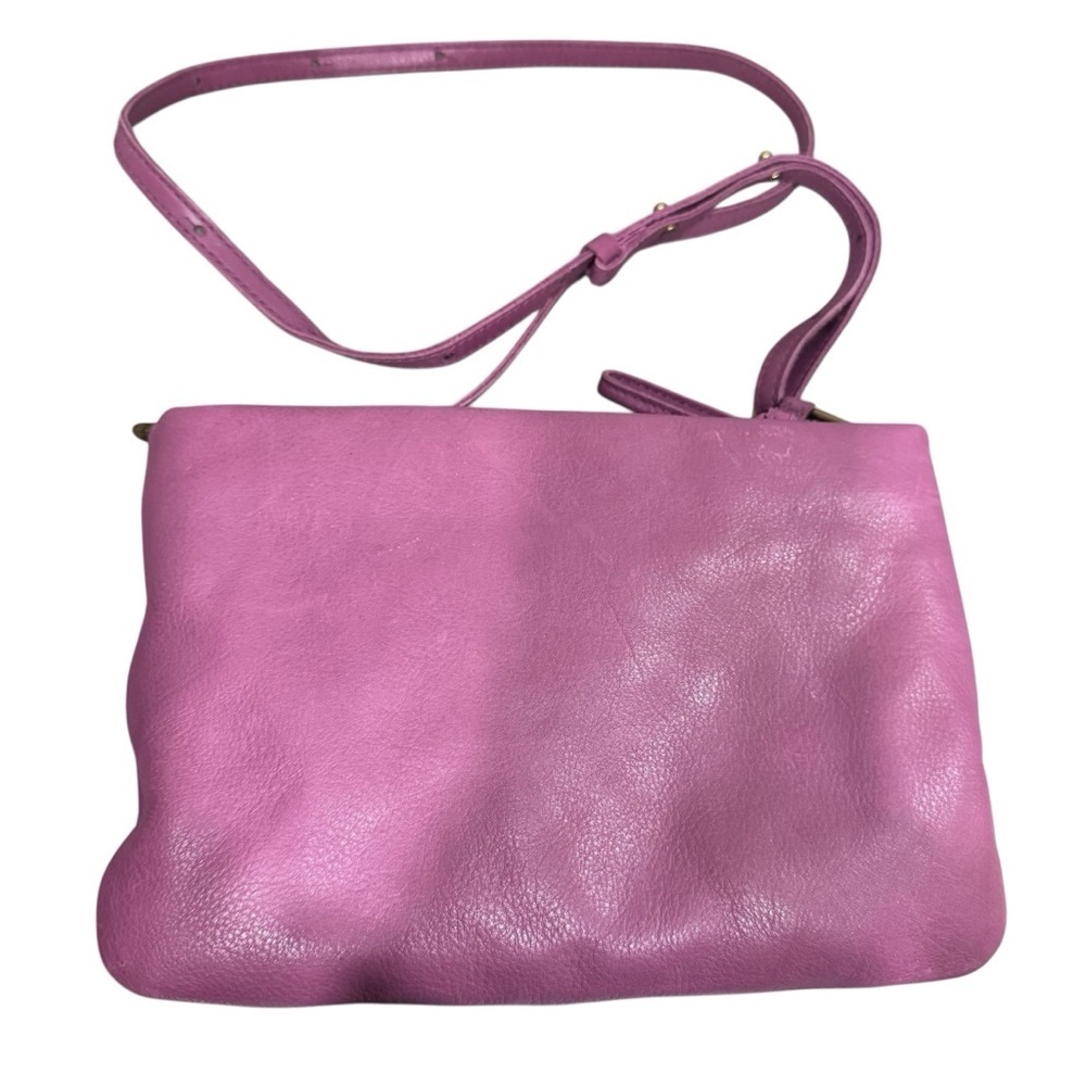 Madewell The Puffer Warm Violet Leather Crossbody